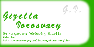 gizella vorosvary business card