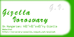 gizella vorosvary business card